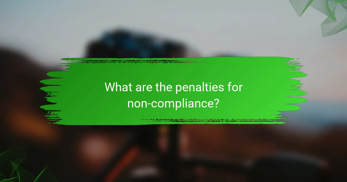 What are the penalties for non-compliance?